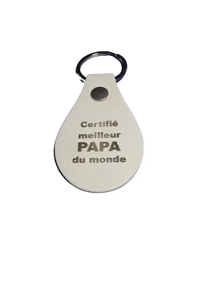 porte clef en cuir a personnalisé (divers coloris)