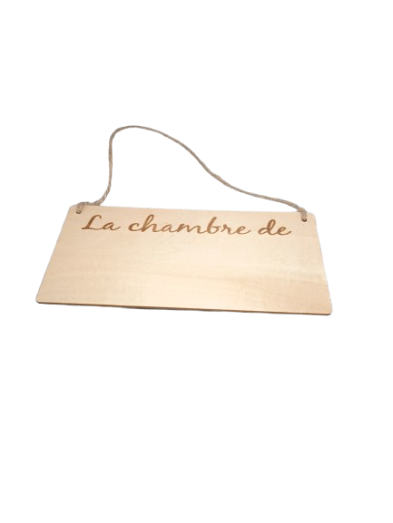 PLAQUE DE PORTE A PERSONNALISER EN BOIS