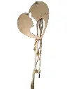 Attrape-rêves "Love" en bois, macramé, corde et perles