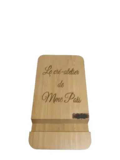 Porte Téléphone/Tablette en Bois Personnalisable