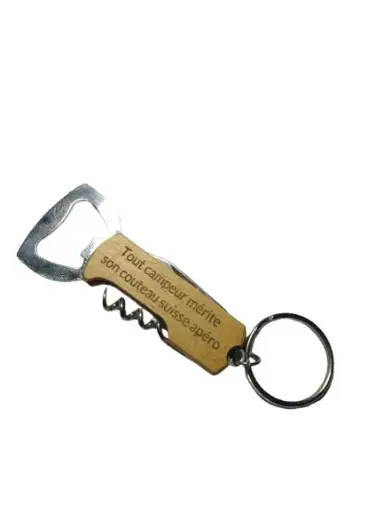 Couteau Suisse Apéro – Personnalisé & écologique en bambou