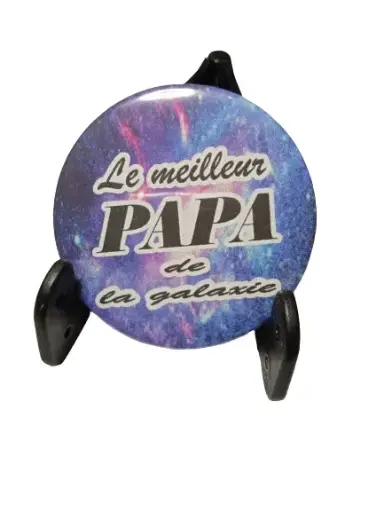 Badge Galactique – Le Meilleur Papa de la Galaxie