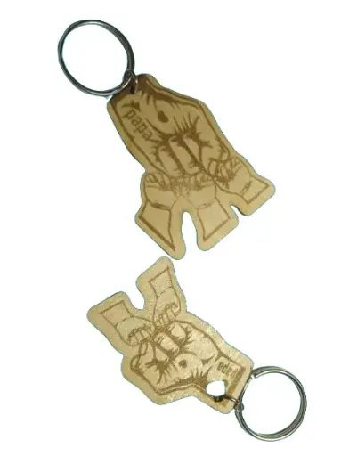 Porte-clés en bois gravé – "Papa"